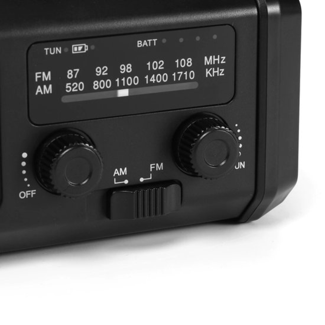 Noodradio met Zonnepaneel en Slinger - Powerbank en LED Zaklamp voor Outdoor Camping en Noodgevallen