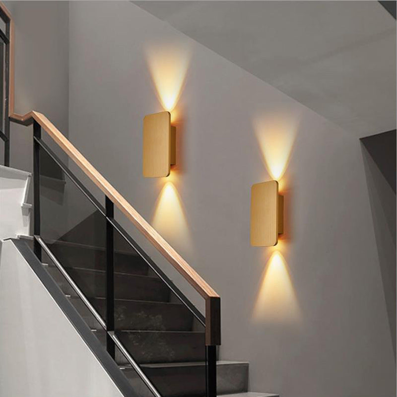 Moderne rechthoekige LED wandlamp voor binnen - strakke binnenwandverlichting in diverse kleuren