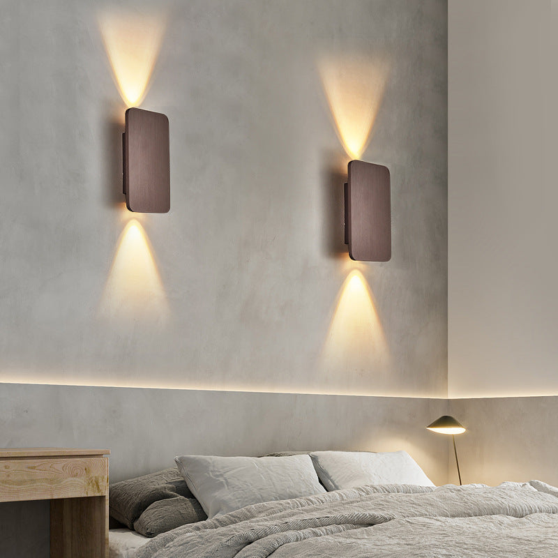 Moderne rechthoekige LED wandlamp voor binnen - strakke binnenwandverlichting in diverse kleuren