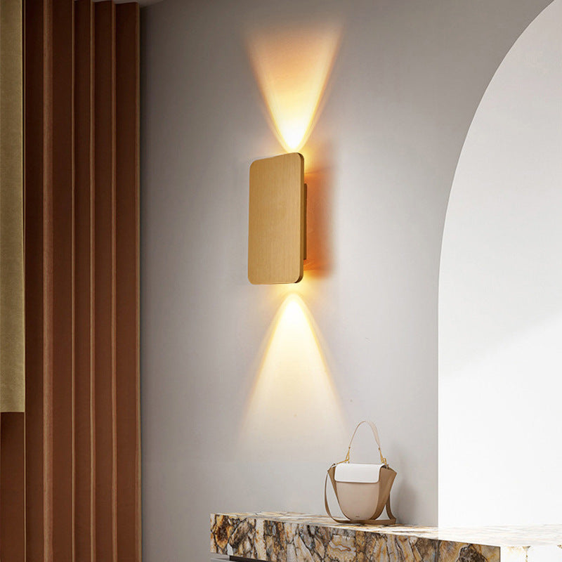 Moderne rechthoekige LED wandlamp voor binnen - strakke binnenwandverlichting in diverse kleuren