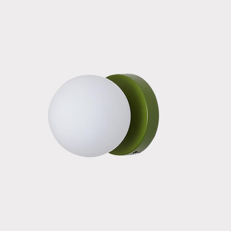 Nuvol Wandlamp - Metalen Wandspot met Glazen Bol ø12cm - Compacte Wandverlichting in 5 Kleuren