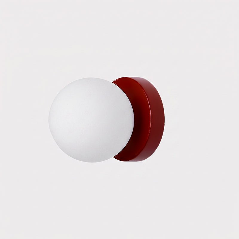 Nuvol Wandlamp - Metalen Wandspot met Glazen Bol ø12cm - Compacte Wandverlichting in 5 Kleuren
