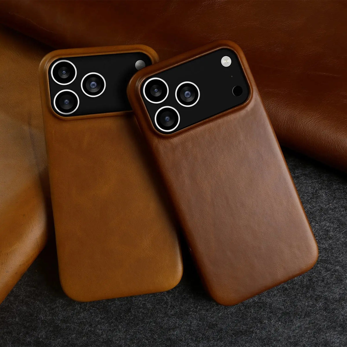 Leren iPhone Hoesje met Magnetische Ring | Draadloos Opladen | MagSafe Compatibel voor iPhone 11-17 Pro Max