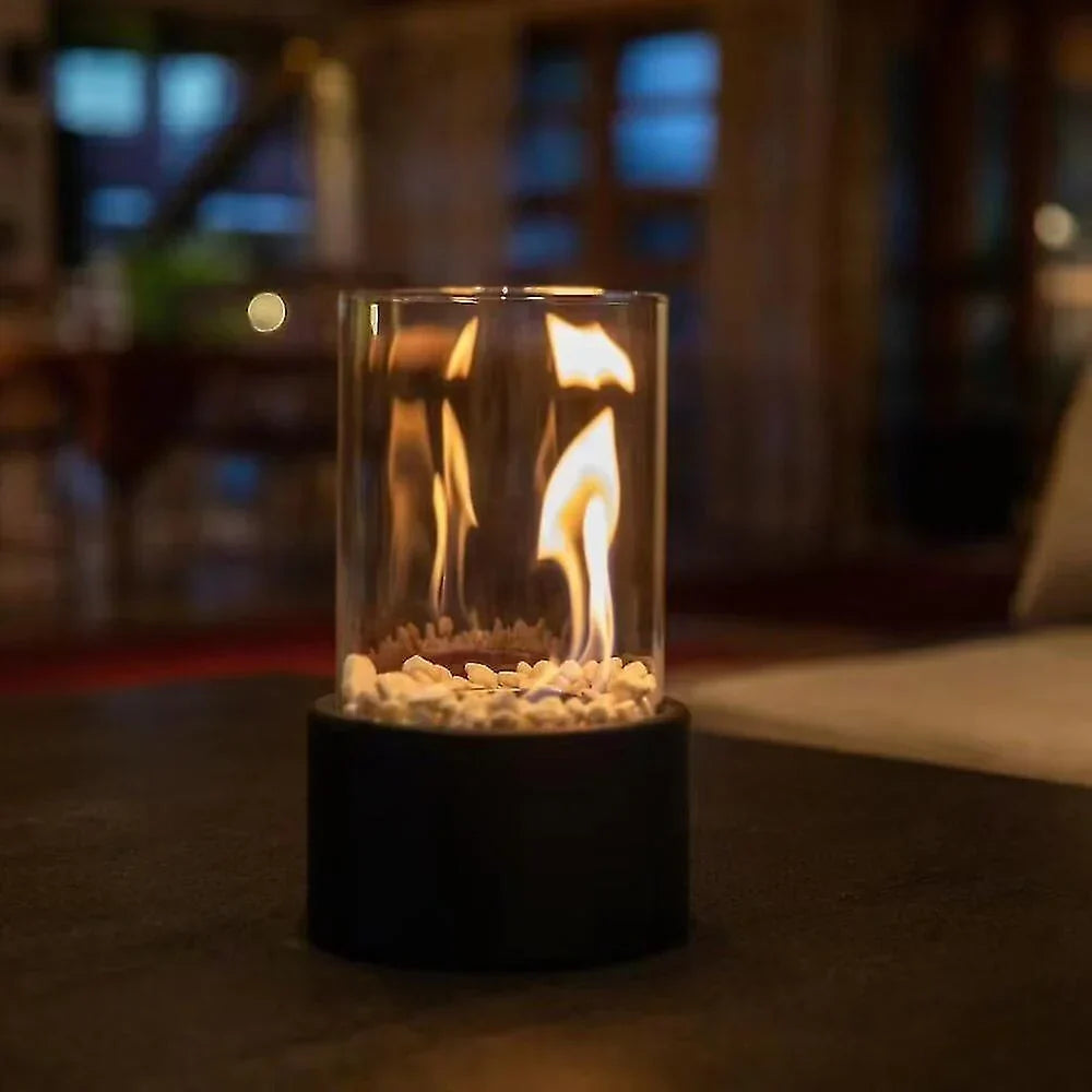 Olielamp met Open Vlam Glas Zwart Wit Tafellamp Sfeerverlichting Klassiek Design Woonkamer Restaurant