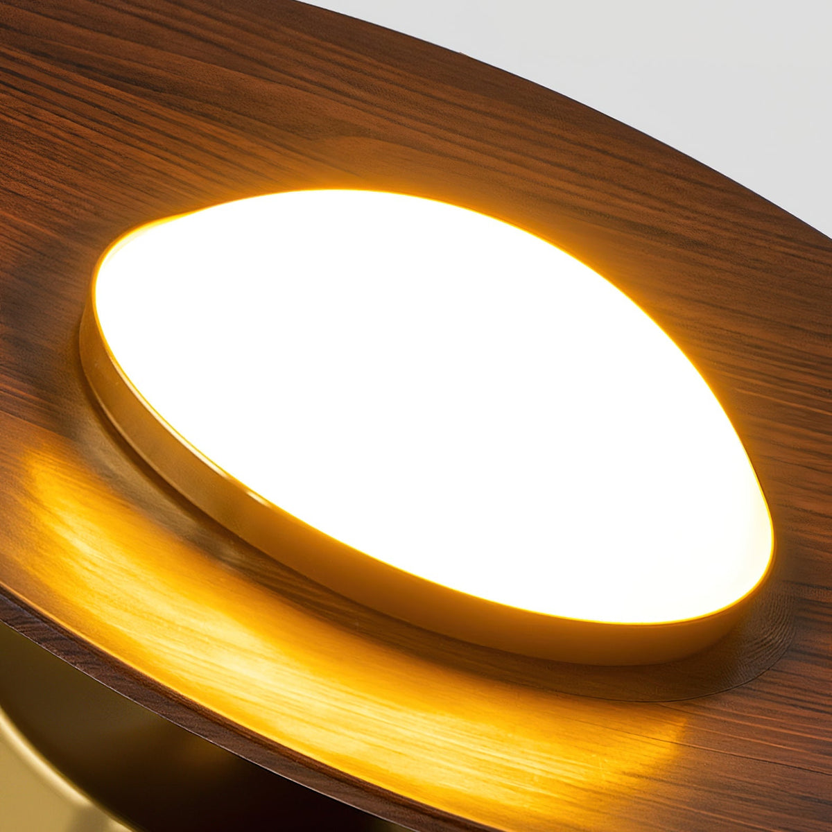 Plafondlamp Houtlook Goud LED Rond 24cm Modern Design