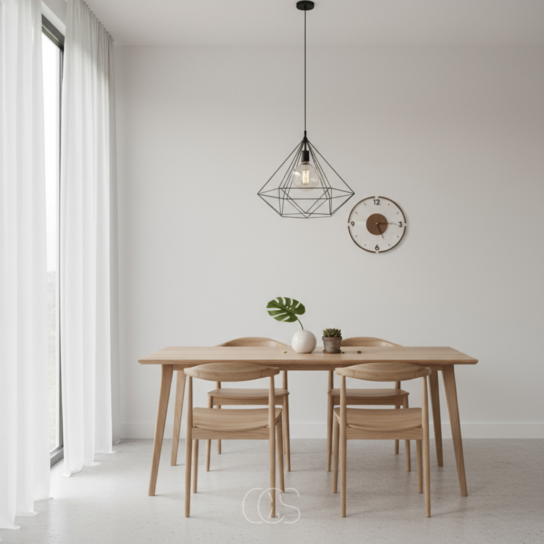 Geruisloze Wandklok Hout 35cm Scandinavisch Design Stille Beweging voor Woonkamer Slaapkamer Kantoor