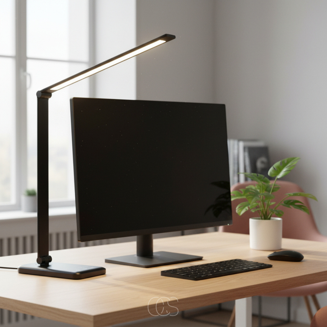 Dimbare LED Bureaulamp Draadloos met 3 Lichtkleuren Touch Bediening Oplaadbaar Modern Design Thuiswerken