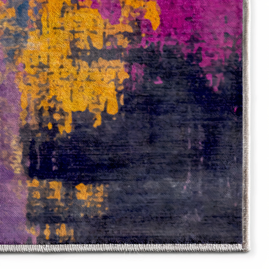 Vloerkleed Multicolor Abstract Patroon 200x230 cm Polyester Laagpolig Woonkamer Modern Design Scandinavisch
