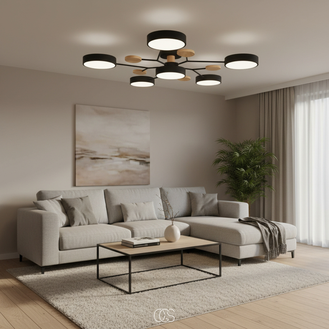 Ronde LED Plafondlamp Metaal 63,5cm Meerkleurig Dimbaar Modern Design Woonkamer Eetkamer Slaapkamer Verlichting