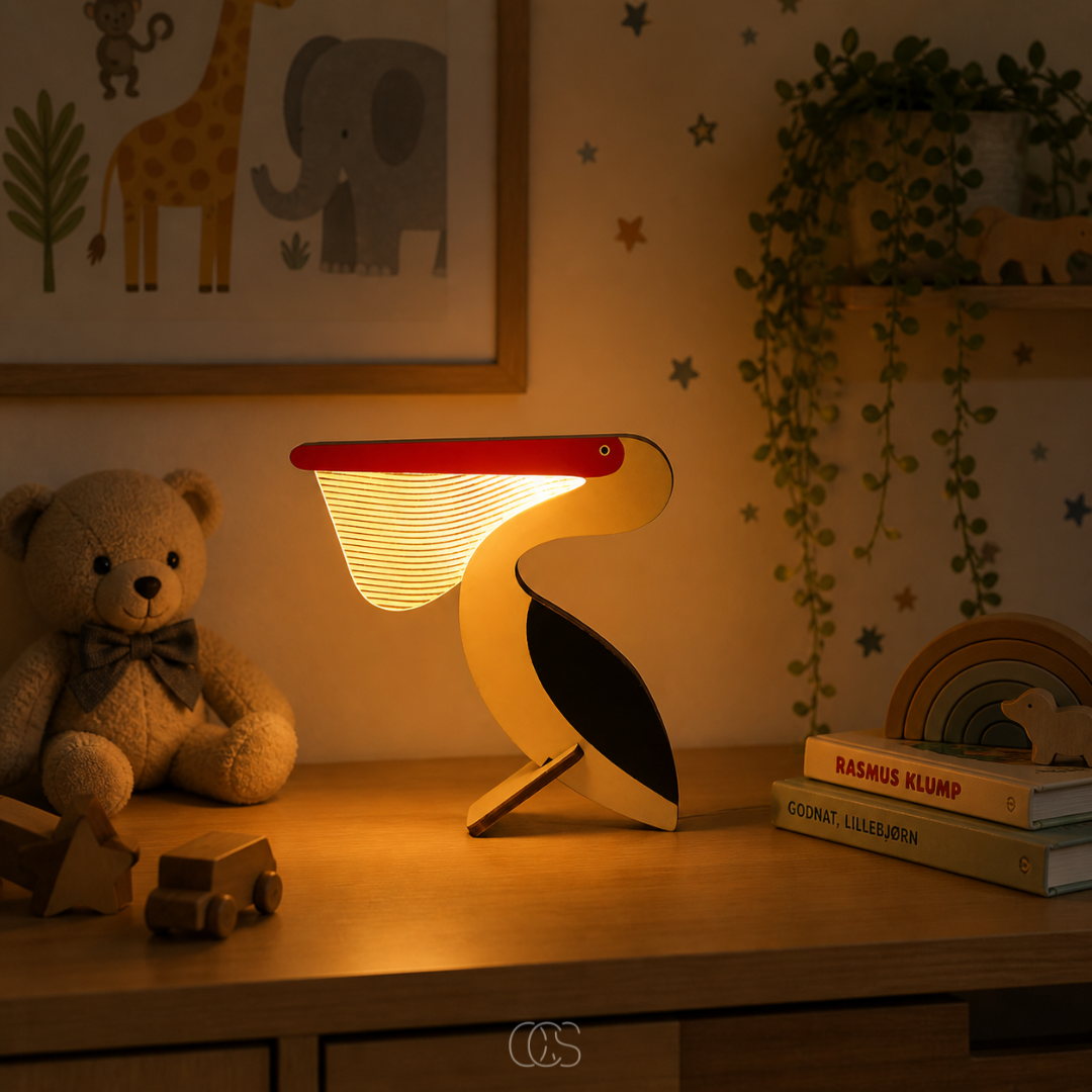 LED Tafellamp Dierenvorm Hout Acryl Warm Wit Kinderkamer Nachtkastje Scandinavische Sfeerverlichting