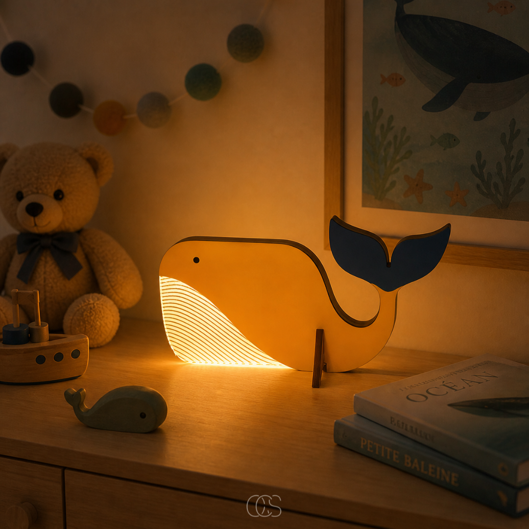 LED Tafellamp Dierenvorm Hout Acryl Warm Wit Kinderkamer Nachtkastje Scandinavische Sfeerverlichting