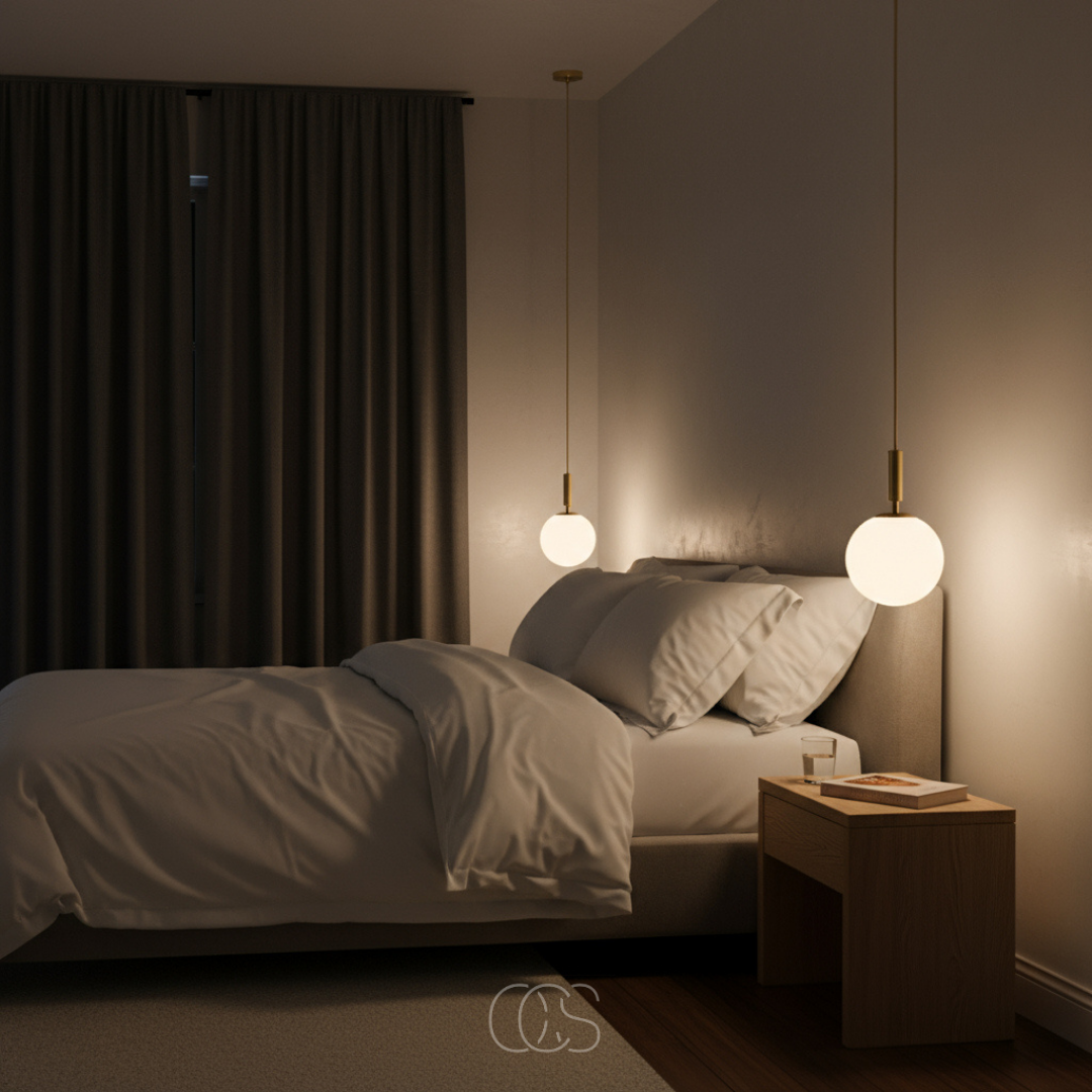Scandinavische hanglamp met glazen bol Ø20cm goudkleurige fitting noordse stijl moderne plafondverlichting