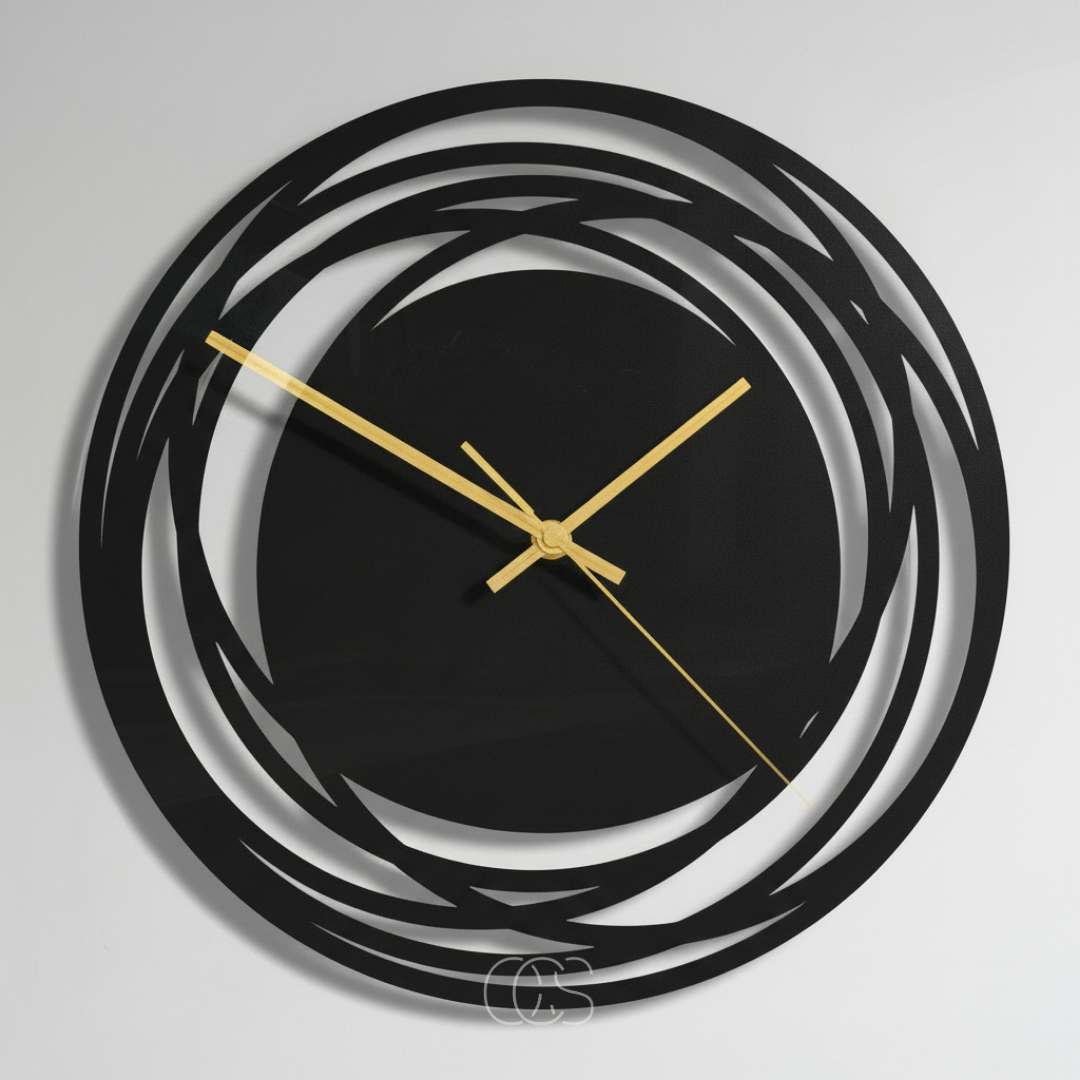 Stille Wandklok 30cm Zwart Quartz Uurwerk Modern Minimalistisch Interieur Woonkamer Slaapkamer Kantoor
