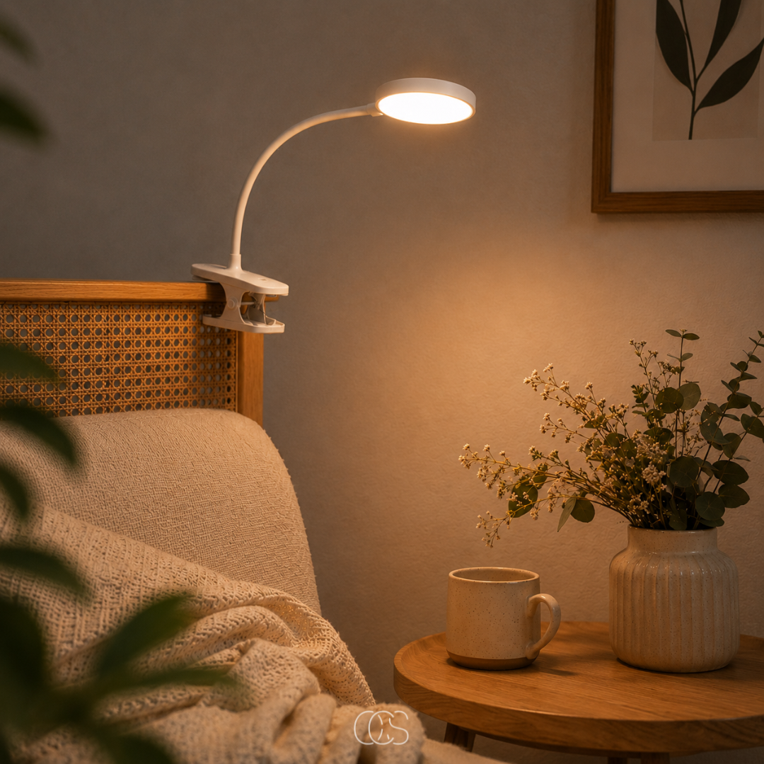 Oplaadbare LED Klemlamp met Flexibele Arm - Draadloos Leeslicht voor Bed Bureau Nachtkastje Slaapkamer