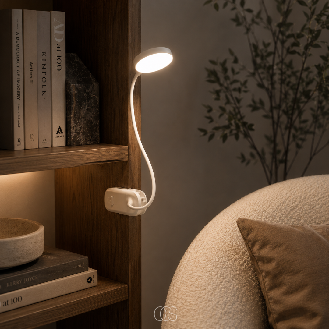 Oplaadbare LED Klemlamp met Flexibele Arm - Draadloos Leeslicht voor Bed Bureau Nachtkastje Slaapkamer