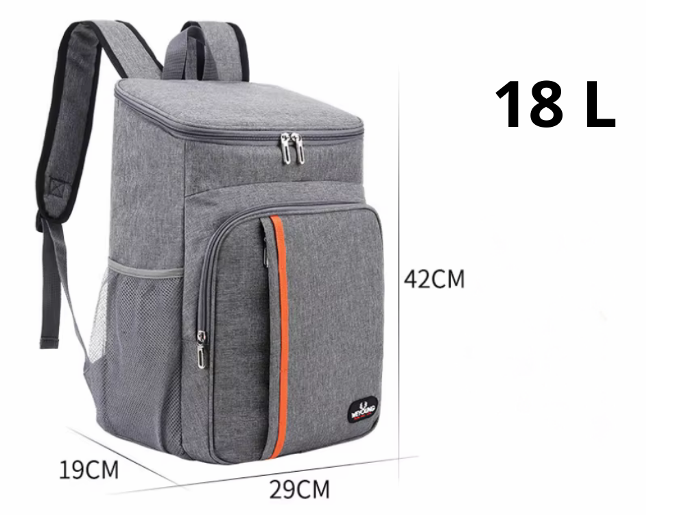Koelrugzak Geïsoleerd 18L 30L Waterdicht Oxford Nylon Zwart Grijs Picknick Camping Strand