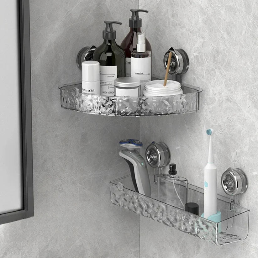 Badkamer Hoekrek met Zuignap - Zonder Boren | Sterk, Ruimtebesparend Eckrek voor Douche & Badkamer