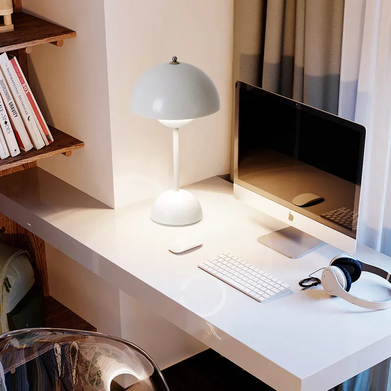 Oplaadbare Tafellamp Touch Dimbaar Warmwit 2700K Draadloos IP44 Spatwaterdicht 12 Uur Accu LED Sfeerlamp