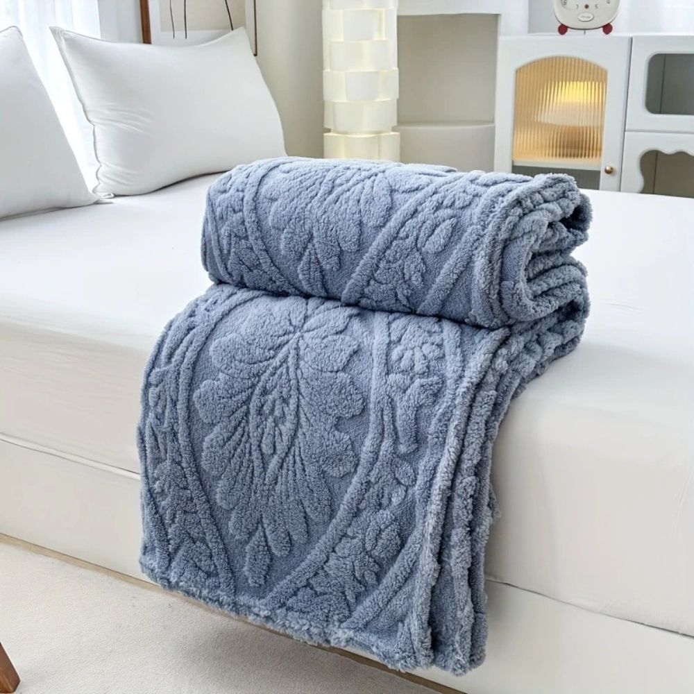 Geweven Jacquard Fleece Plaid - Zachte Warme Deken met Geometrisch Patroon - Decoratieve Microfiber Deken voor Bank en Bed