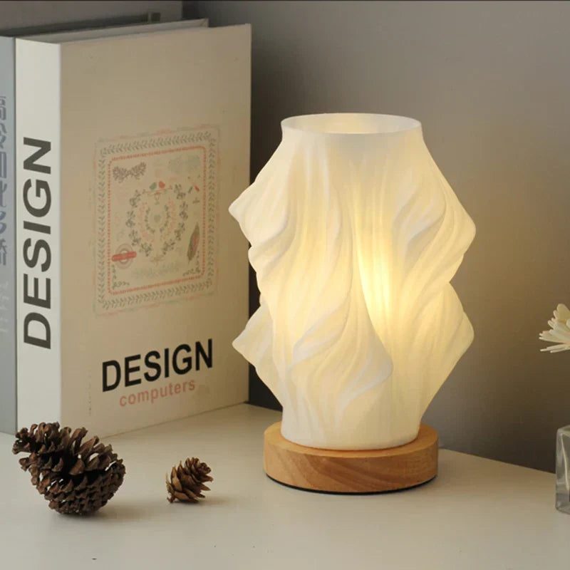 Tafellamp Golf Wolk Swirl Glas IJzer Dimbaar E14 LED Medium Groot Woonkamer Slaapkamer