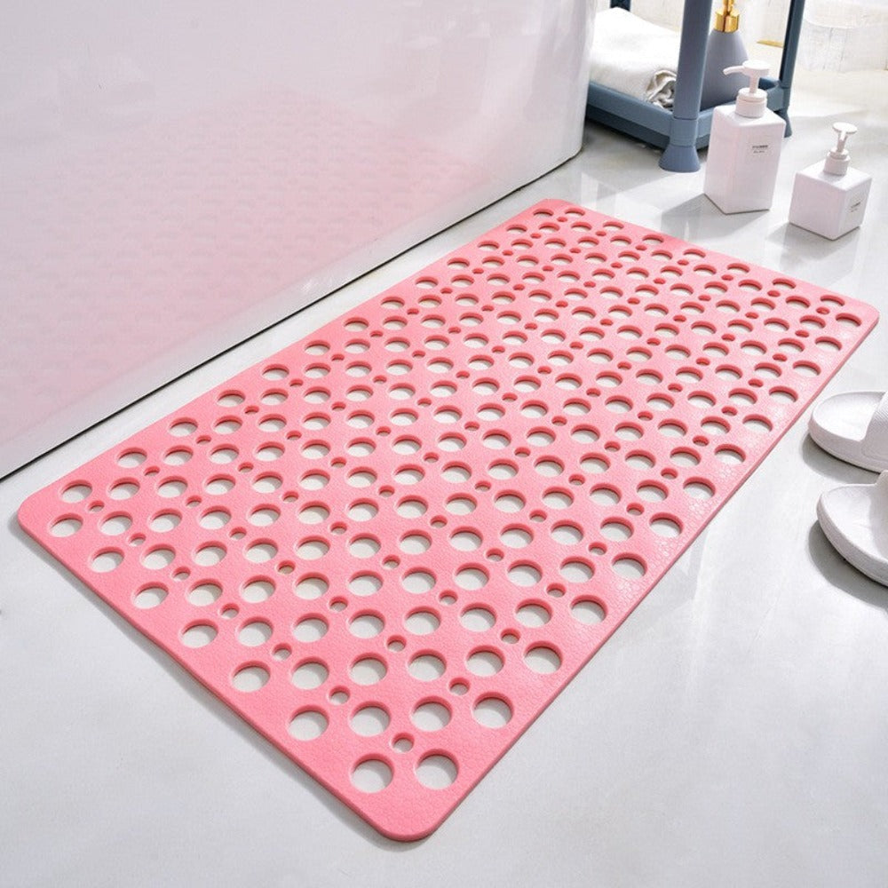 Douchemat Antislip PVC Grijs Badkamer Veilig Douche Badmat Met Afwateringsgaten Sneldrogend Schimmelbestendig Vloermat Douchecabine