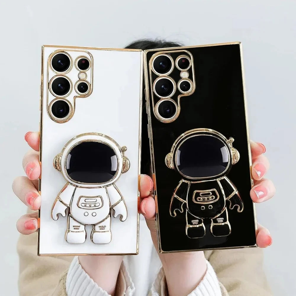 Telefoonhoesje met Astronaut Standaard voor Samsung Galaxy - TPU Beschermhoes met Universele Standaard
