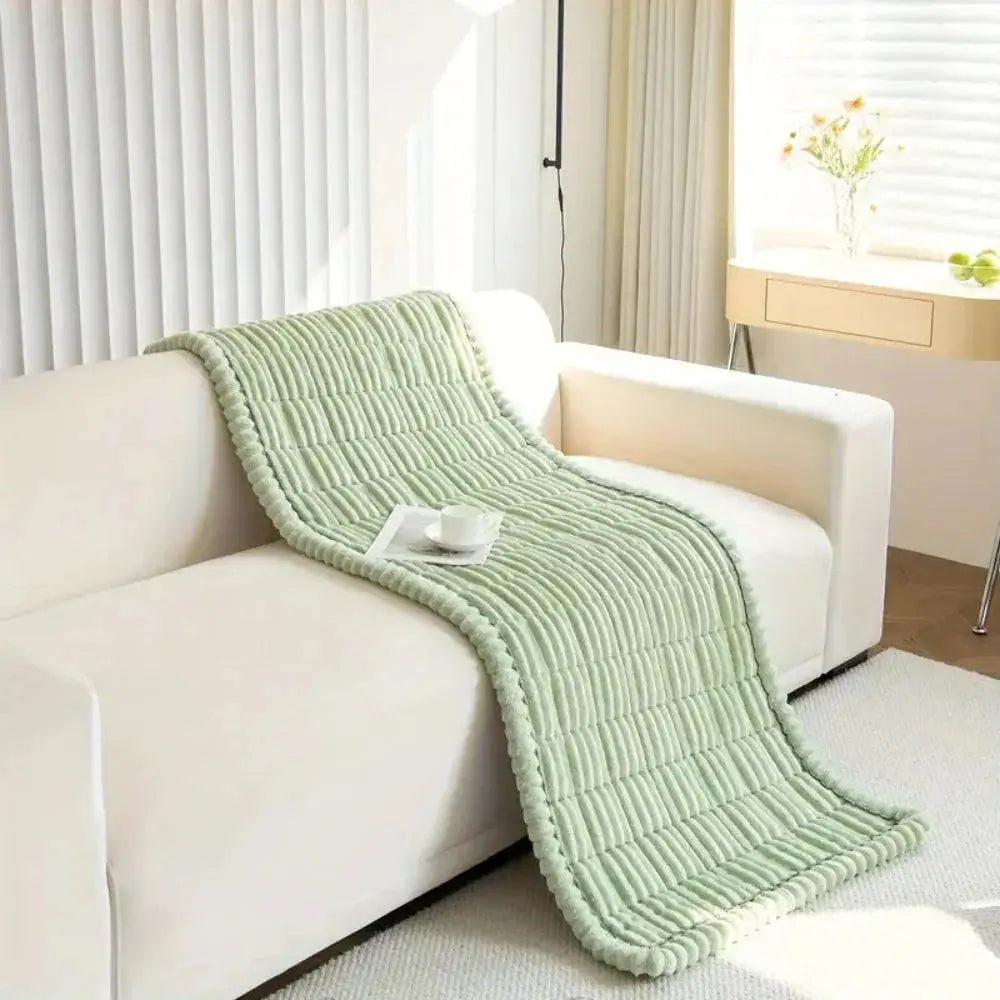 Elastische Jacquard Bankhoes met Ruches - Stretchfabric voor 3-Zits Bank en Fauteuil