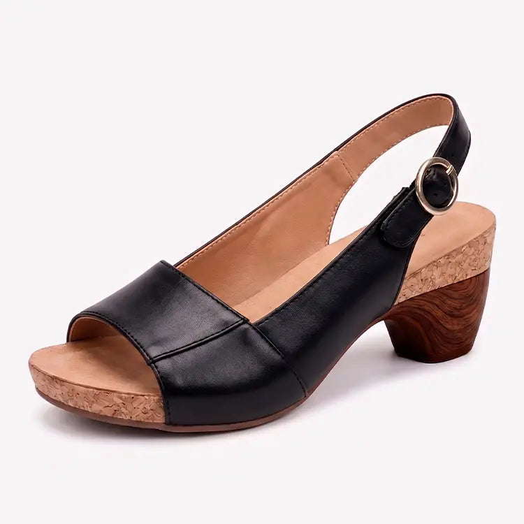 Dames Peep Toe Sandalen met Hak - Comfortabel & Stijlvol voor Elke Gelegenheid
