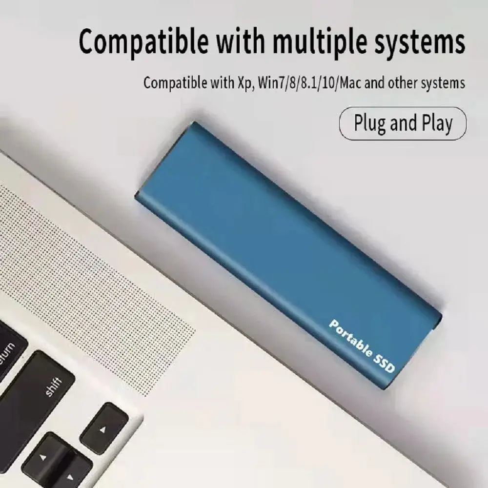 Externe SSD Harde Schijf Aluminium USB-C Ultrasnelle Dataoverdracht Opslag