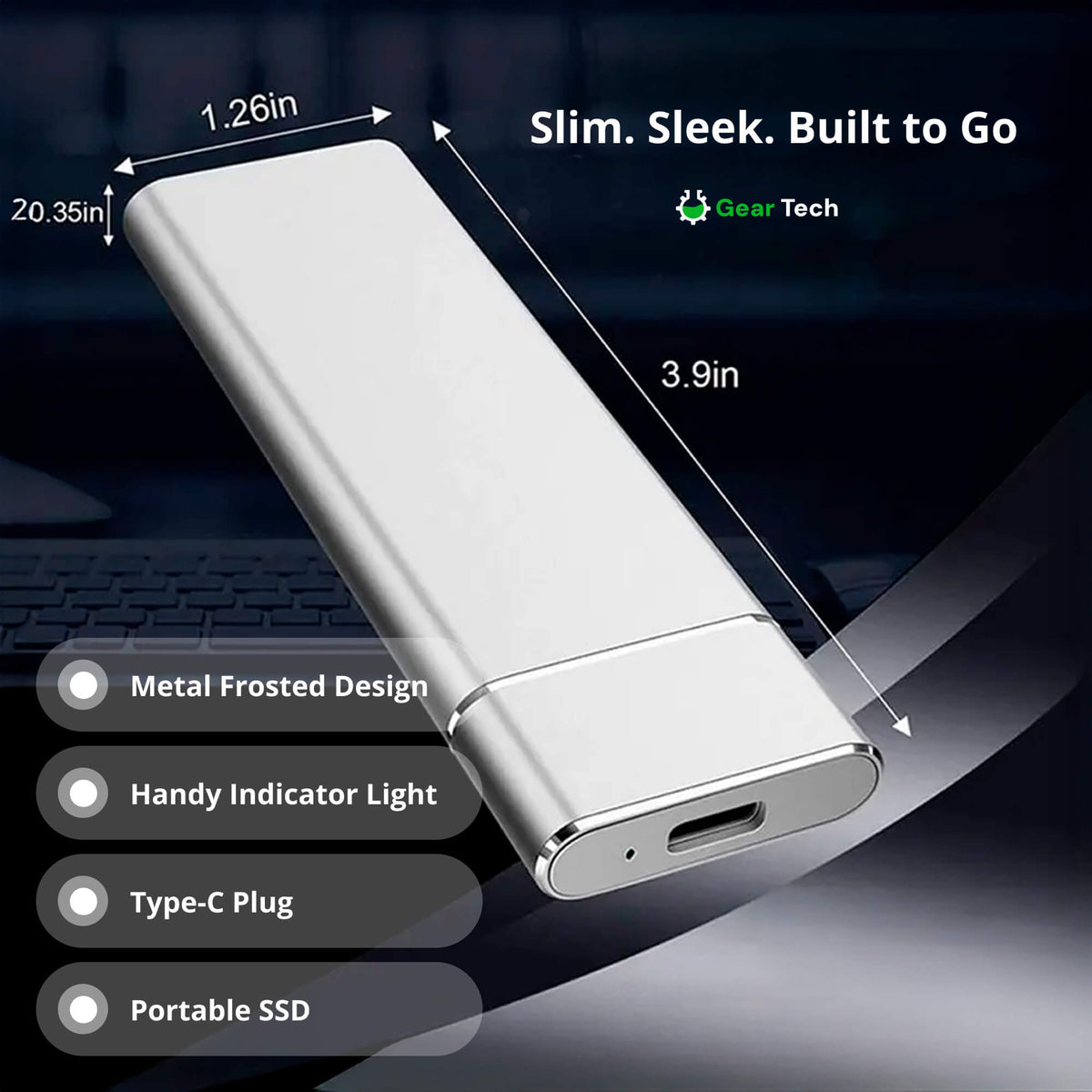 Externe SSD-Schijf 5TB - Draagbare Solid State Drive met USB 3.2 Snelle Datatransfer voor Laptop, PC en Console
