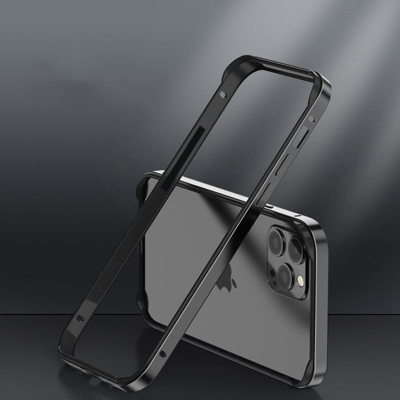Aluminium Bumperframe iPhone Bescherming Minimalistisch Design Draadloos Opladen Compatibel Shockproof