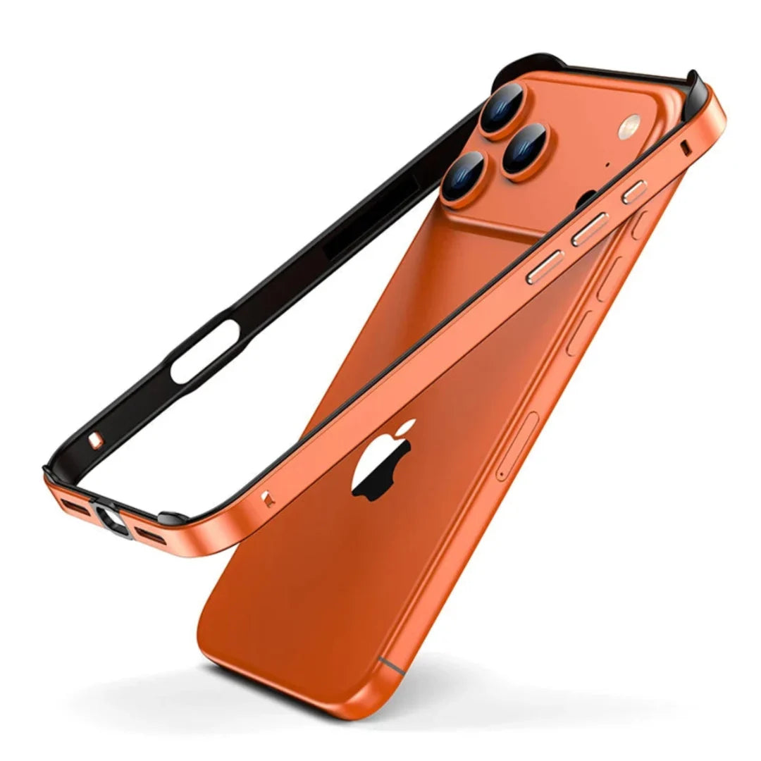Aluminium Bumperframe iPhone Bescherming Minimalistisch Design Draadloos Opladen Compatibel Shockproof