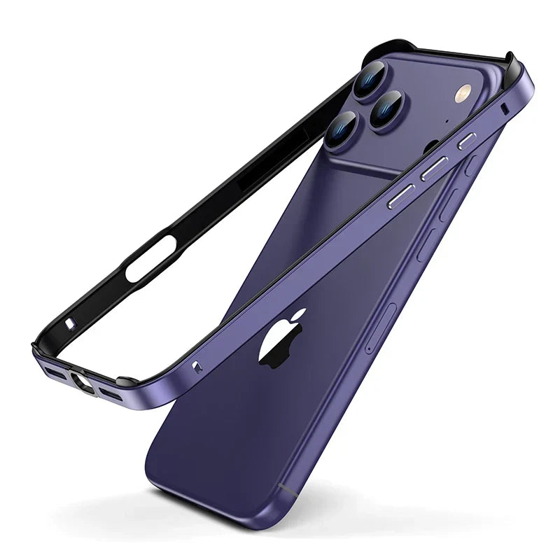 Aluminium Bumperframe iPhone Bescherming Minimalistisch Design Draadloos Opladen Compatibel Shockproof