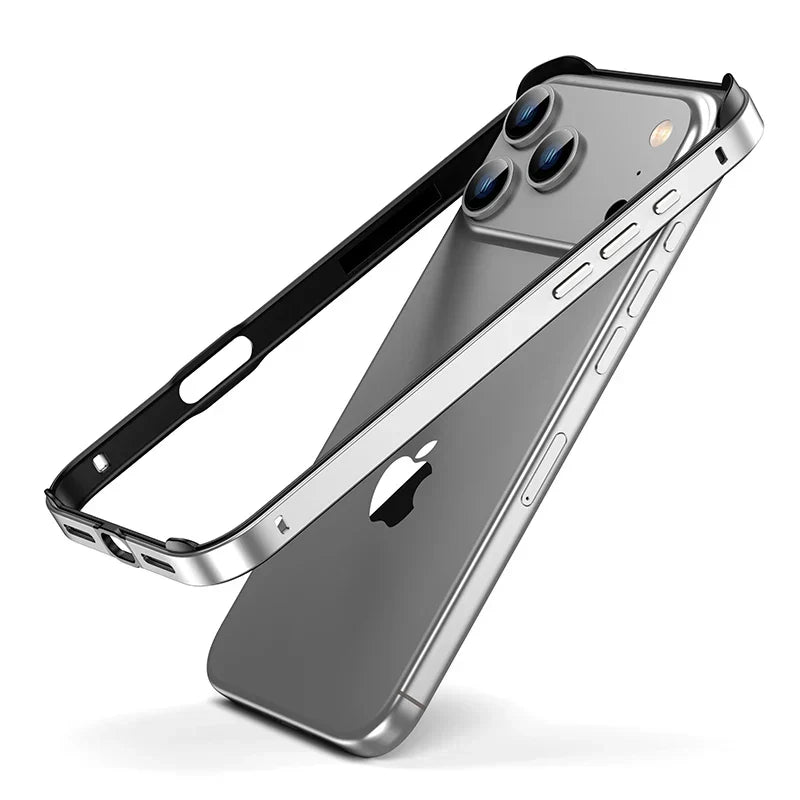 Aluminium Bumperframe iPhone Bescherming Minimalistisch Design Draadloos Opladen Compatibel Shockproof