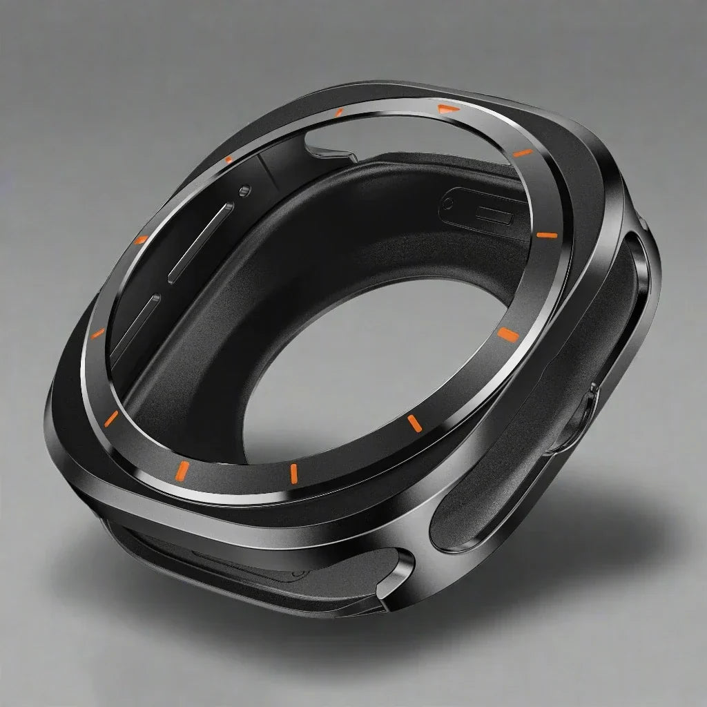 Beschermhoes Smartwatch Titaniumlegering 47mm Scherm Behuizing Bandje Compatibel Horloge Accessoire Stijlvol