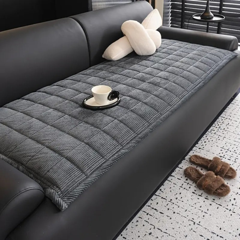 Gestoffeerde Bankhoes met Gequilte Textuur Antislip Meubelbescherming voor Moderne Woonkamer Interieur