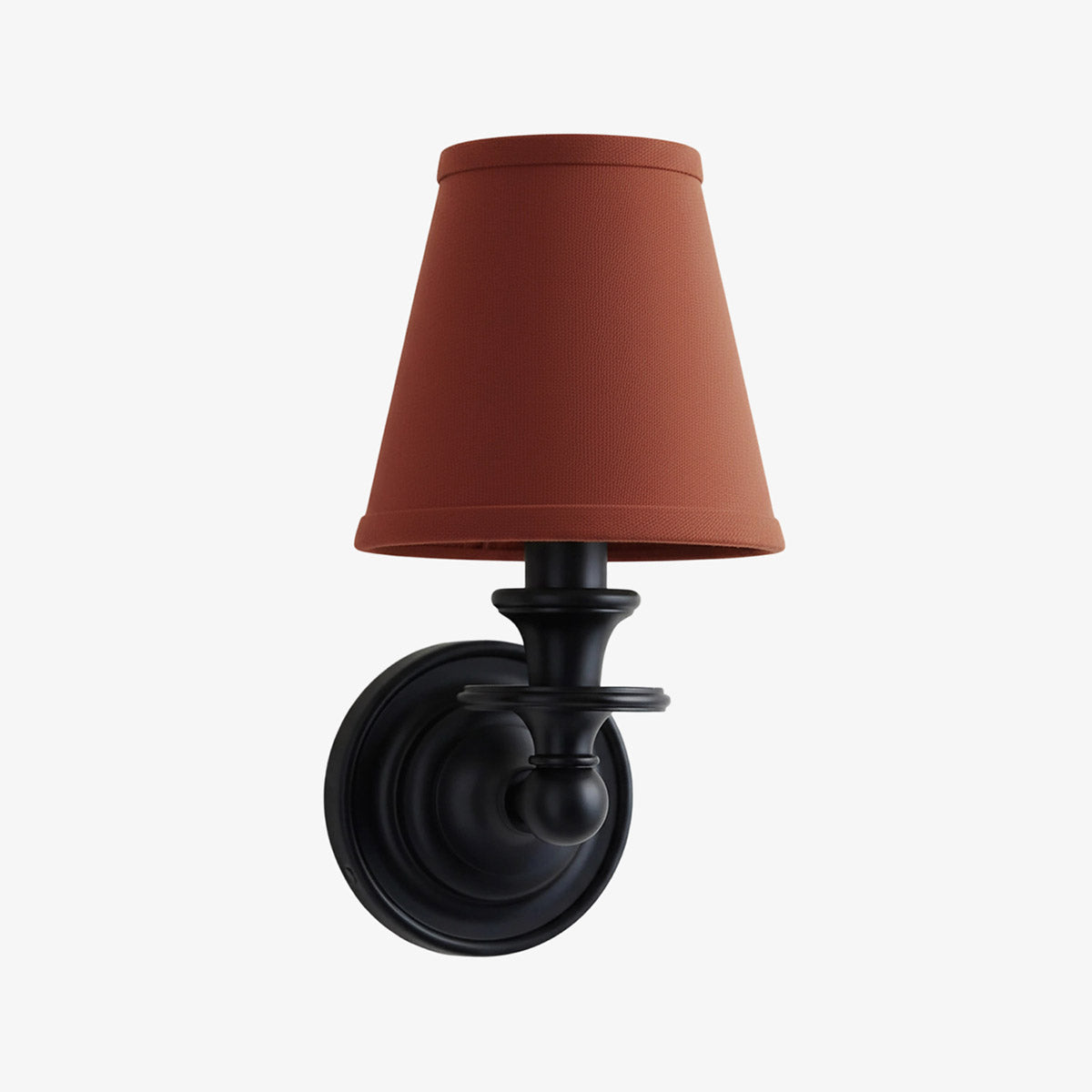Wandlamp met stoffen kap en zwanenhalsarm - smeedijzeren armatuur met verstelbare leeslamp