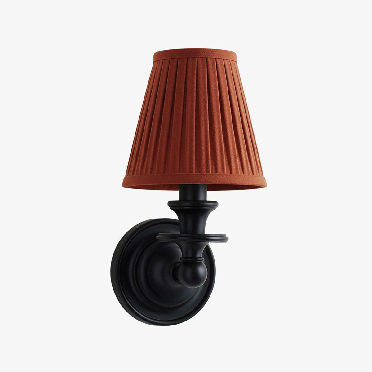 Wandlamp met stoffen kap en zwanenhalsarm - smeedijzeren armatuur met verstelbare leeslamp