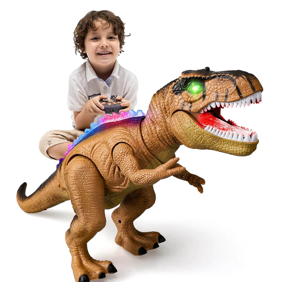 Interactieve Lopende Dinosaurus met Afstandsbediening en LED-Verlichting - Realistische T-Rex voor Kinderen