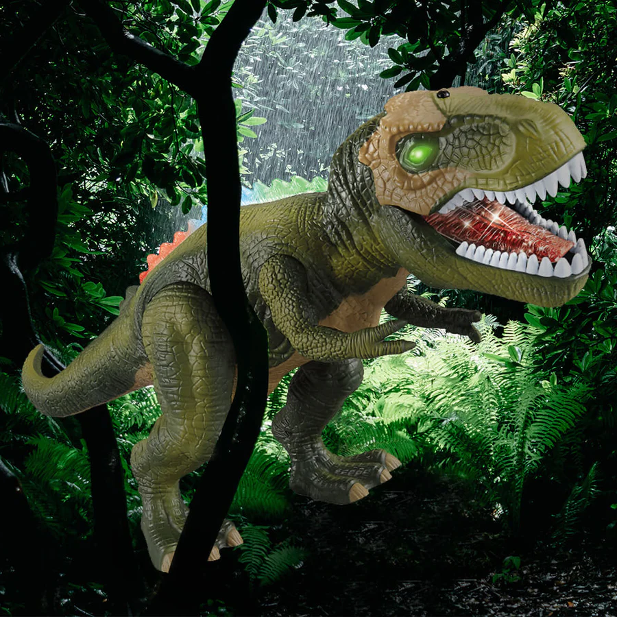 Interactieve Lopende Dinosaurus met Afstandsbediening en LED-Verlichting - Realistische T-Rex voor Kinderen