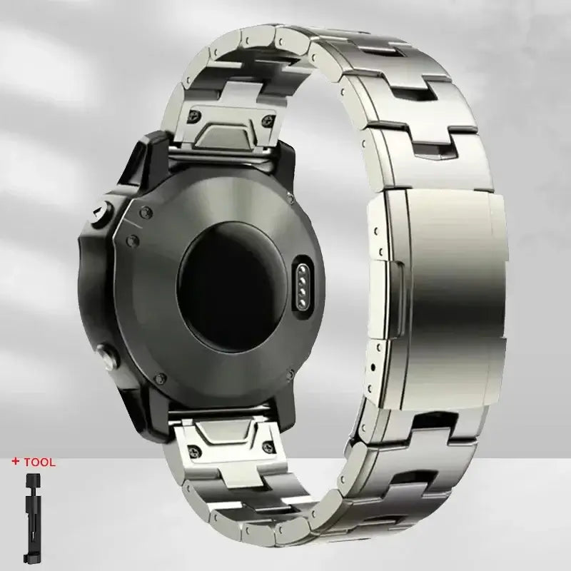 Stalen Horlogeband met Snelsluiting voor Smartwatch 22mm 26mm Verstelbaar Metalen Polsband Universeel