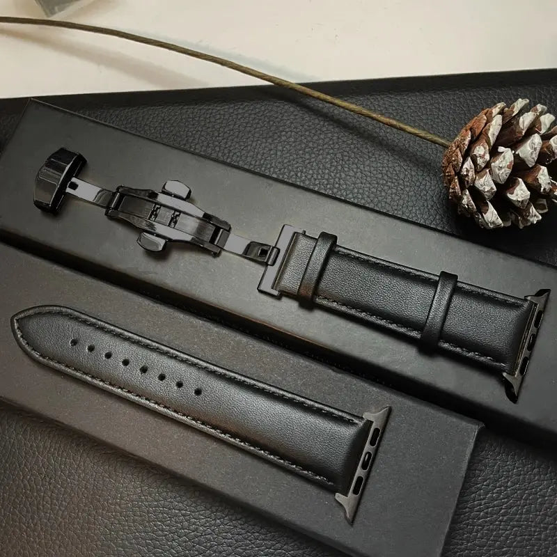 Lederen Horlogeband Smartwatch - Verstelbare Polsband Echt Leer Klassiek Design Premium Stijlvol Accessoire