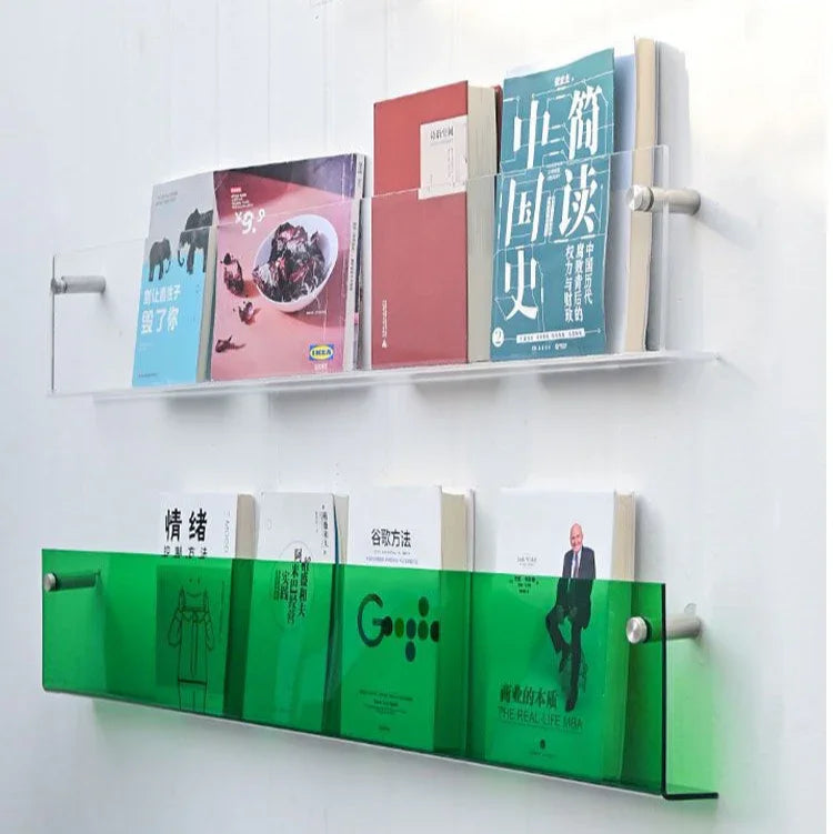 Platenrek Wand Zwevend PVC 40 50 80 cm Transparant LP Vinyl Display Muurmontage Modern