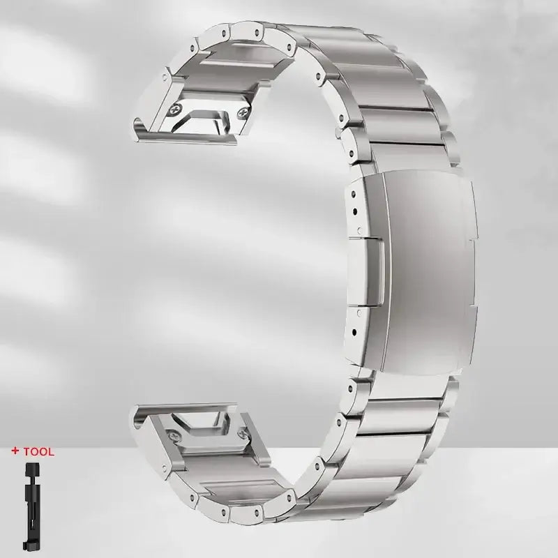 Stalen Horlogeband met Snelsluiting voor Smartwatch 22mm 26mm Verstelbaar Metalen Polsband Universeel