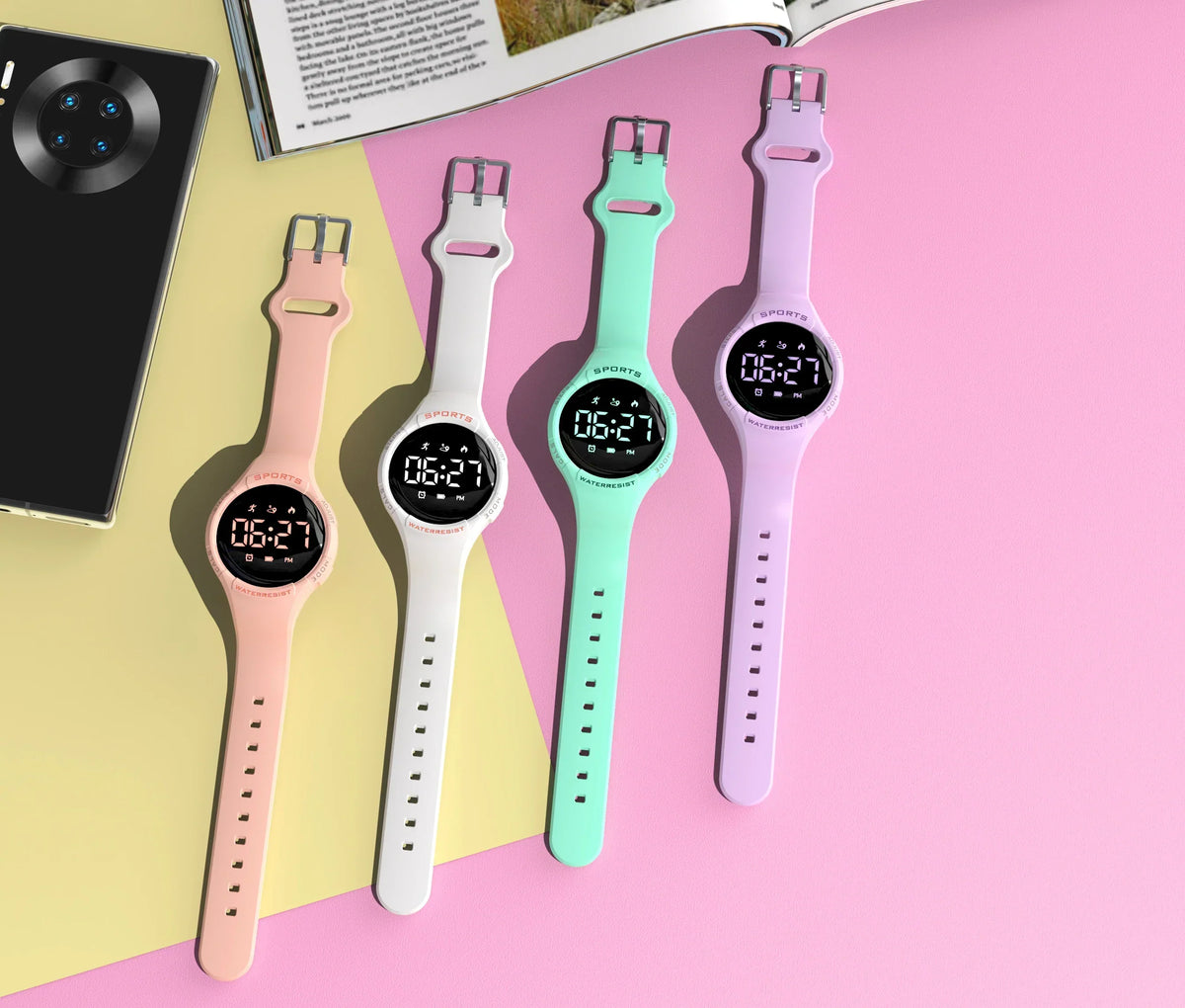 Smartwatch School Stappenteller Slaapoverzicht Bluetooth USB-C