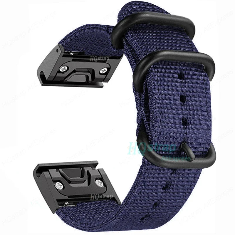 Nylon Smartwatchband Canvas Textuur 22mm 26mm Verstelbaar Sportief Lichtgewicht Comfortabel Horlogebandje