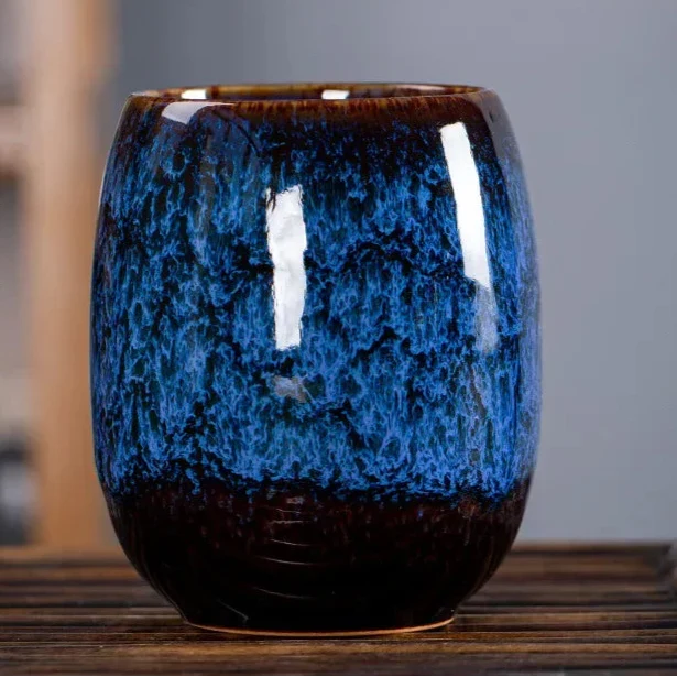 Keramische Mokken Set 4 Stuks met Gouden Accenten - Scandinavische Stijl Koffiebekers voor Dagelijks Gebruik