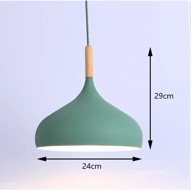 Aluminium hanglamp met E27 fitting in 8 moderne kleuren