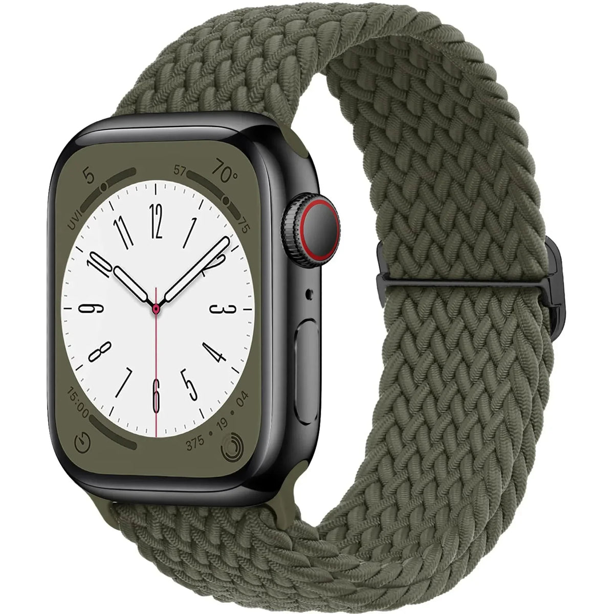Elastische Gevlochten Smartwatch Bandje Nylon 38mm-49mm Verstelbaar Ademend Sportband voor Apple Watch