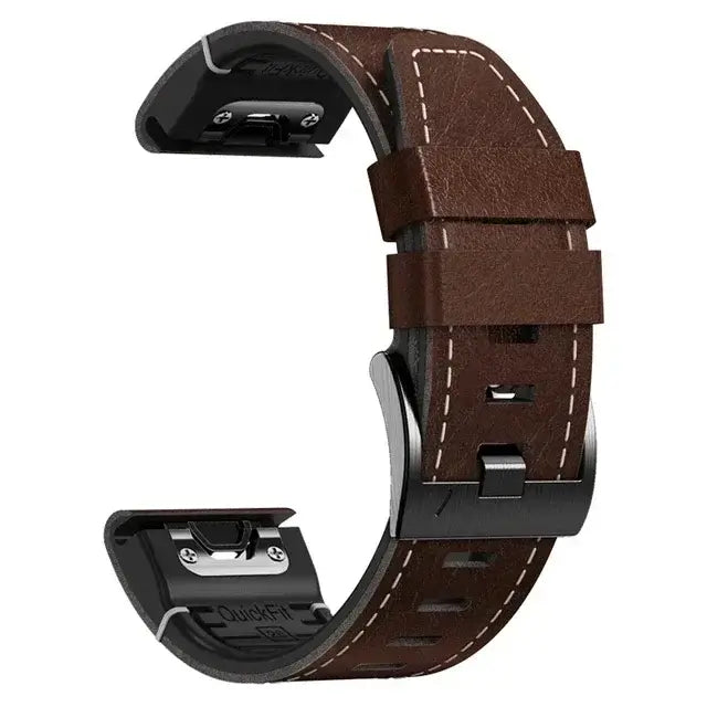 Smartwatch Bandje Leer-Siliconen Mix 22mm 26mm Waterdicht QuickFit Horlogeband Sport Dagelijks Gebruik Polsband